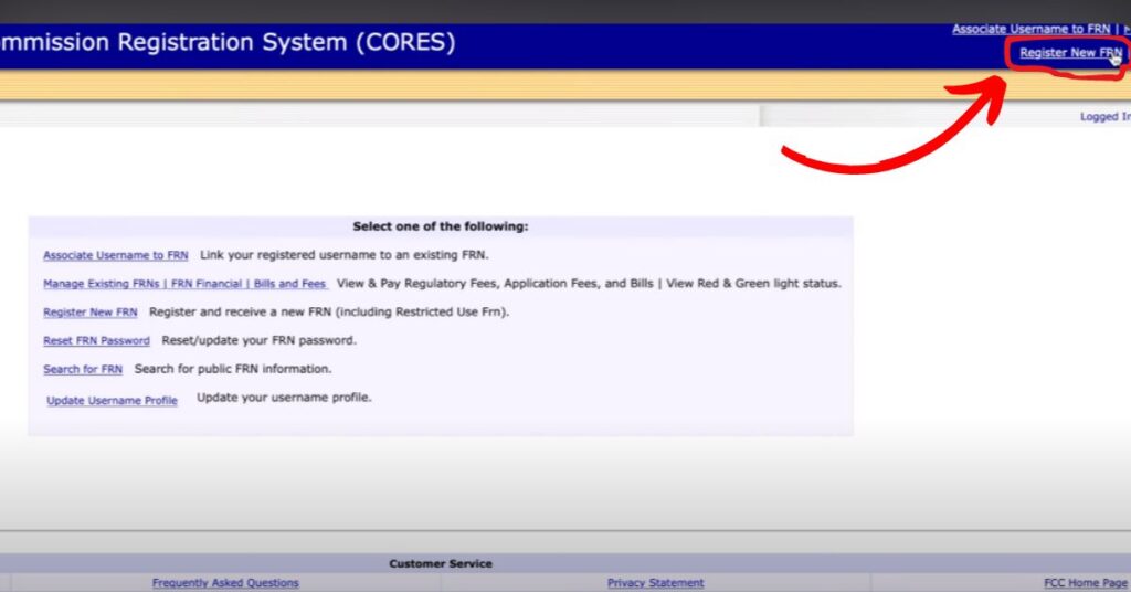 screenshot of fcc license guide